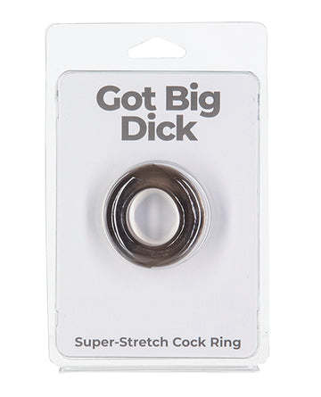 B.M.S. Enterprises 19111 Got Big Dick Single Bumper Ring, Black TPE