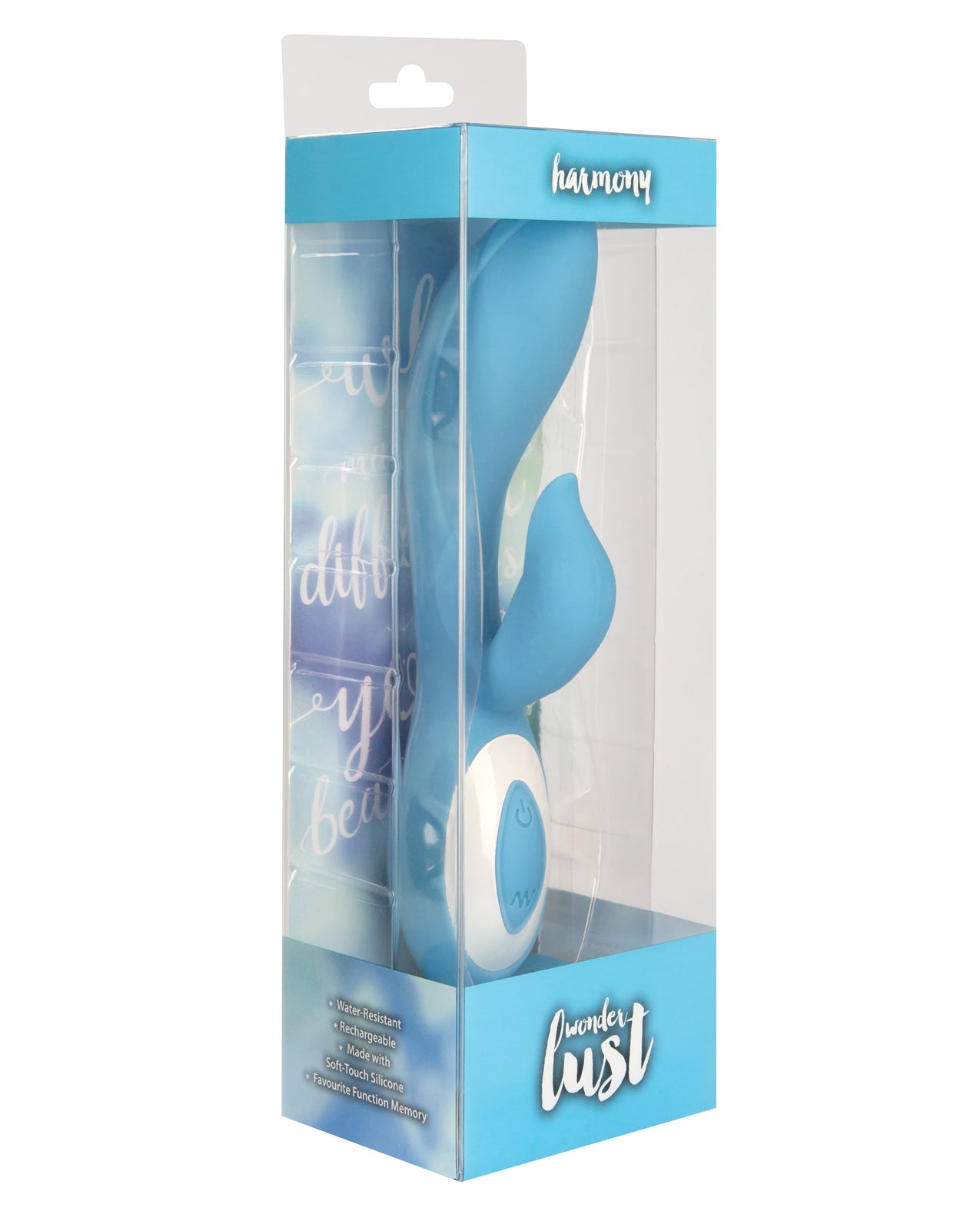 B.M.S. Enterprises Wonderlust Harmony Dual Stimulator Vibrator, Blue Silicone