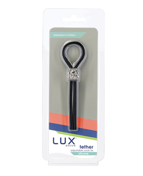 B.M.S. Enterprises 47011 Lux Active Tether Adjustable Cock Tie, Black Silicone