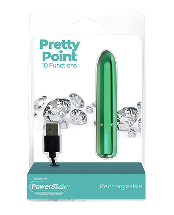 B.M.S. Enterprises 56419 Pretty Point Bullet Vibrator, Teal, 10 Functions