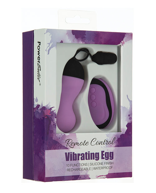 B.M.S. Enterprises Powerbullet Vibrating Egg, 10 Functions - Purple