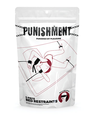 B.M.S. Enterprises Punishment 5-Piece Bed Restraint Kit with Blindfold
