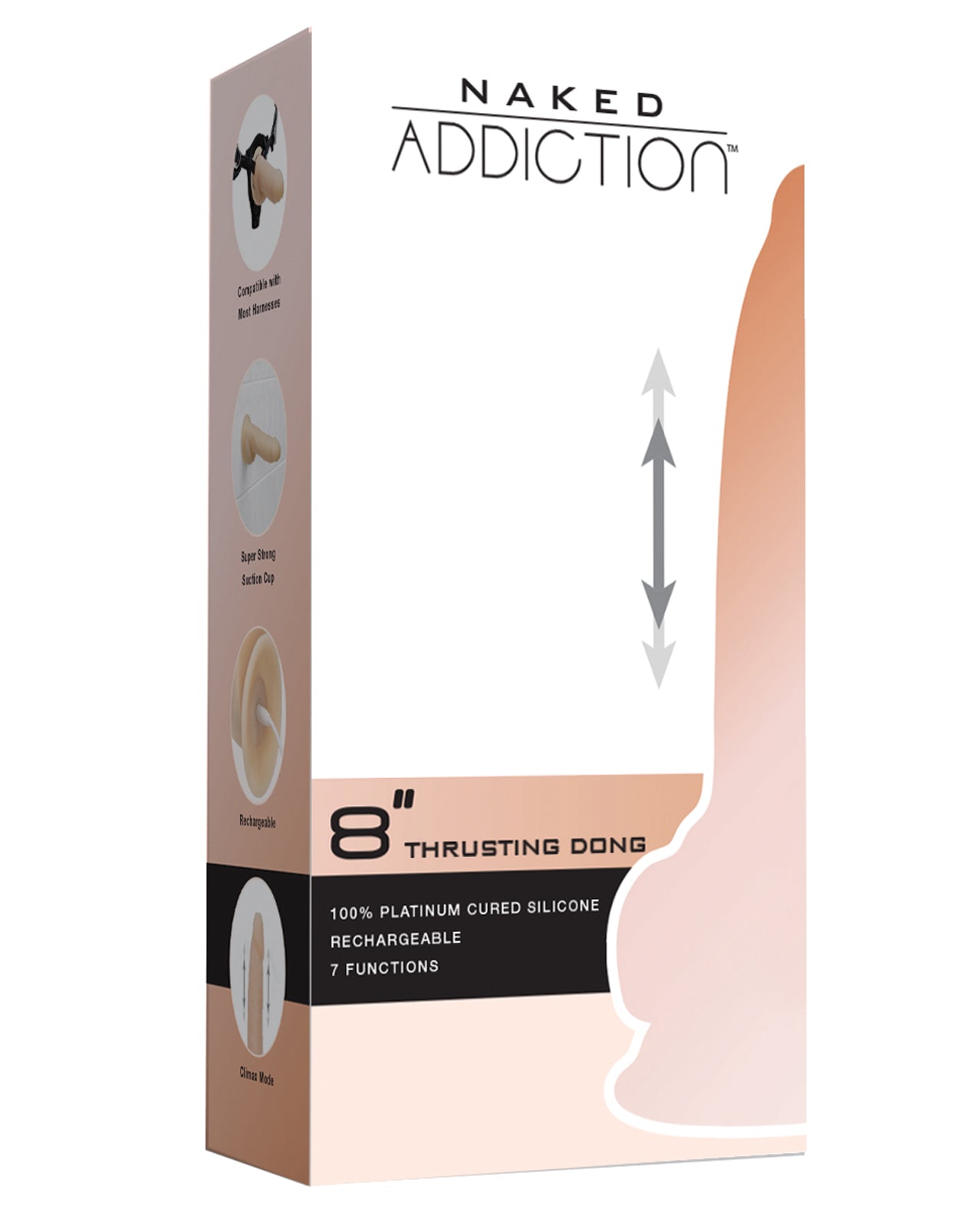 B.M.S. Enterprises Vibrating Thrusting Massager, Rechargeable – Ivory