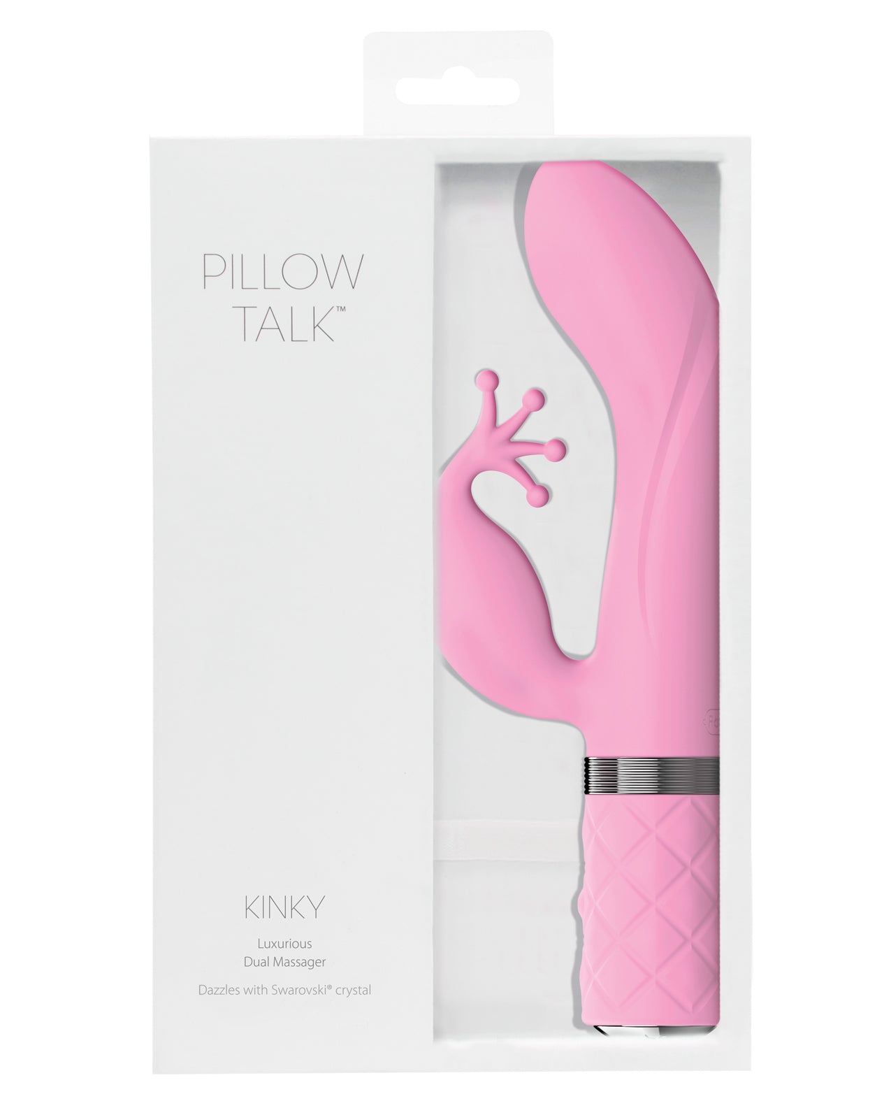 B.M.S. Enterprises 96616 Pillow Talk Kinky Dual Motor Vibrator, Pink, Silicone