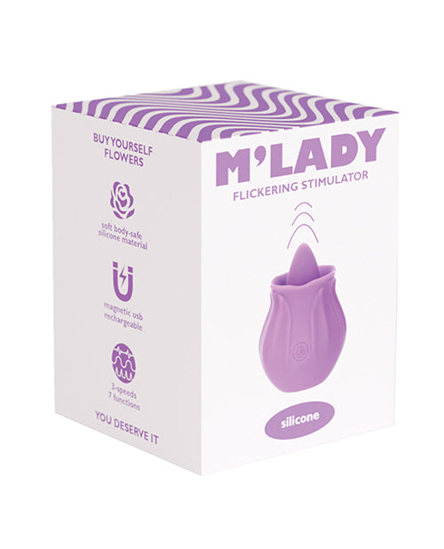 B.m.s. enterprises Happy Meeting Rose Flickering Tongue Stimulator, Purple