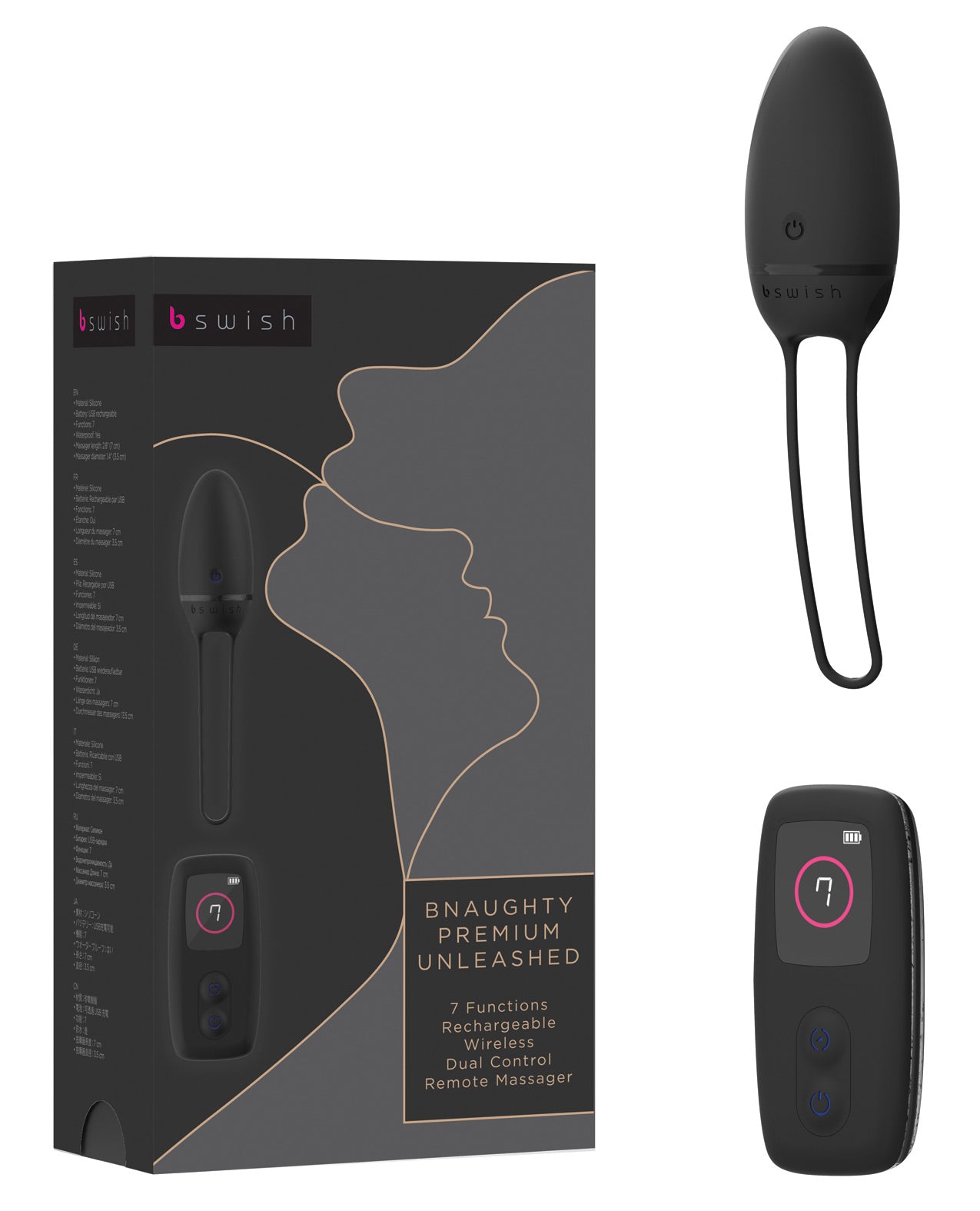 Bswish Bnaughty Unleashed Remote Control Bullet - Black