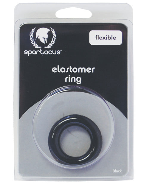 Spartacus Relaxed Fit Elastomer Cock Ring, Black – Made in USA