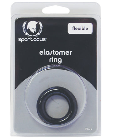 Spartacus Relaxed Fit Elastomer Cock Ring, Black – Made in USA