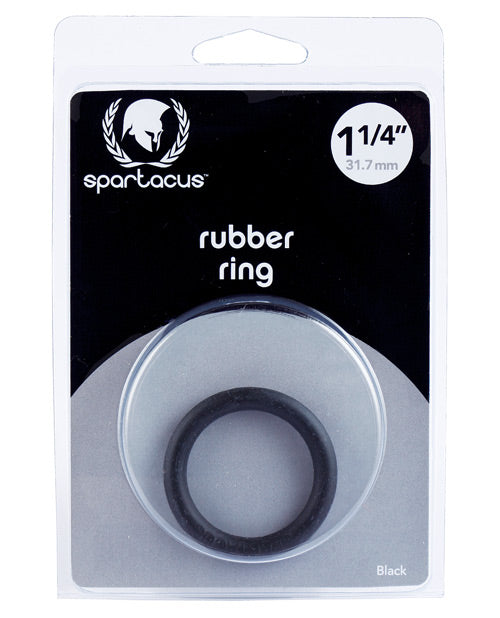 Spartacus BSPR-11 1.25" Rubber Cock Ring - Black