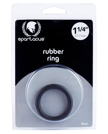 Spartacus BSPR-11 1.25" Rubber Cock Ring - Black