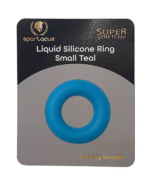 Spartacus BSPR-140 Liquid Silicone Cock Ring Small, Teal