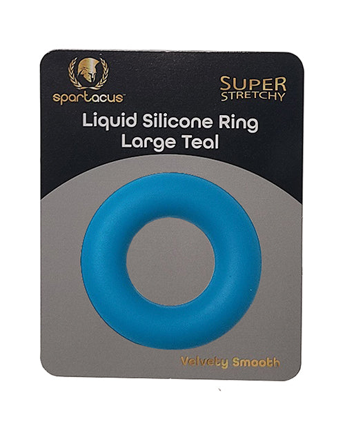 Spartacus BSPR-141 Large Liquid Silicone Cock Ring, Teal