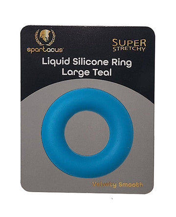 Spartacus BSPR-141 Large Liquid Silicone Cock Ring, Teal