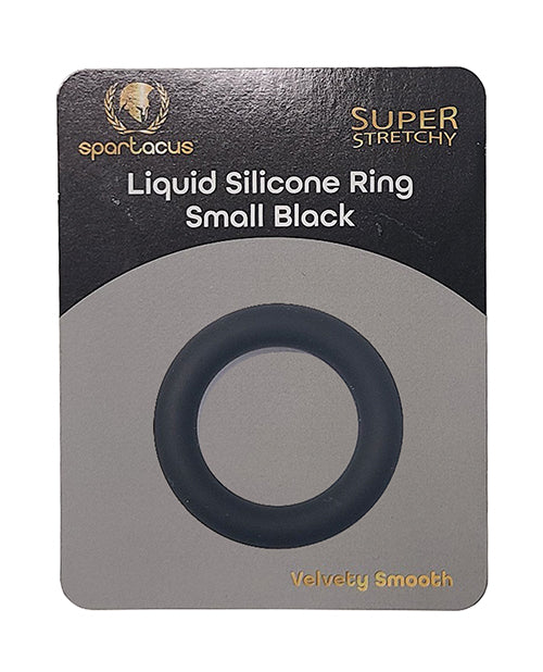 Spartacus BSPR-145 Liquid Silicone Cock Ring, Black, Ultra-Stretchy