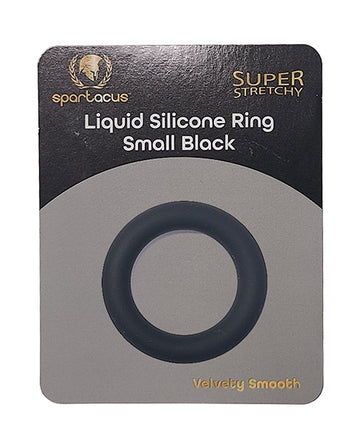 Spartacus BSPR-145 Liquid Silicone Cock Ring, Black, Ultra-Stretchy