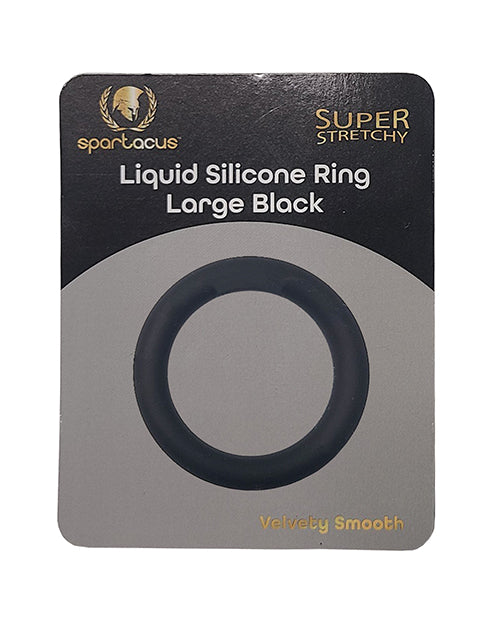 Spartacus BSPR-146 Liquid Silicone Cock Ring Large, Black