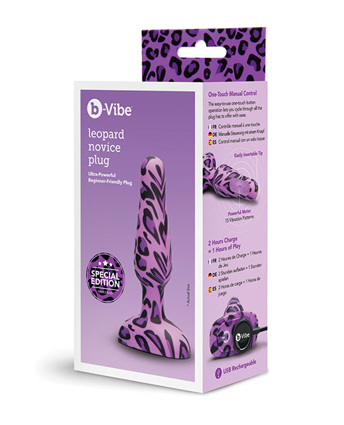 COTR Inc BV-004 LEO Leopard Novice Plug, Purple, Vibrating, Silicone