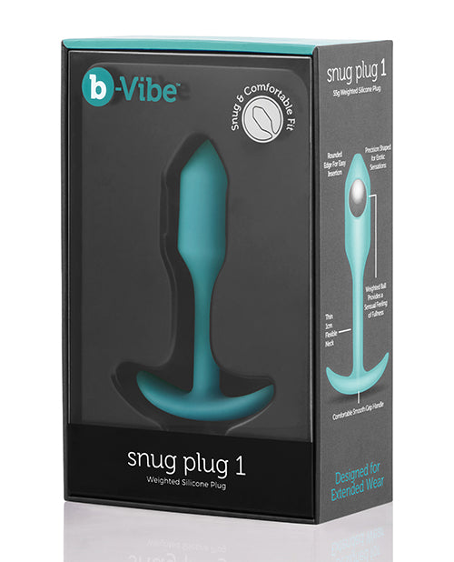 b-Vibe BV-007 MNT Weighted Snug Plug 1, 55g Mint Silicone