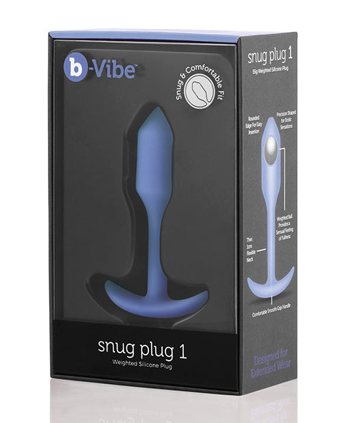 b-Vibe Snug Plug 1, 55g Weighted Body-Safe Silicone Butt Plug – Violet