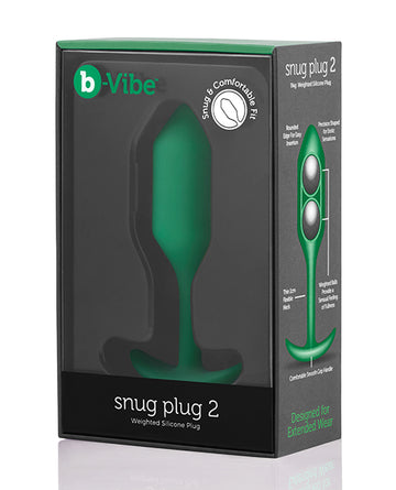 COTR Inc BV-008 GRN b-Vibe Weighted Snug Plug 2, 114g Silicone