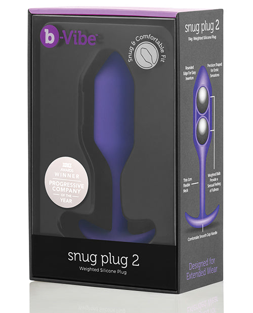 b-Vibe BV-008 PUR Weighted Snug Plug 2, Purple, 114g