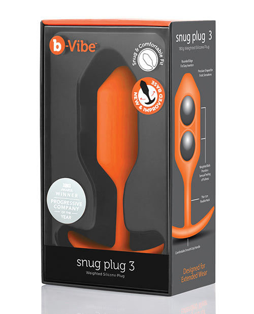COTR Inc BV-009 ORG Weighted Snug Plug 3, 180g Orange Silicone