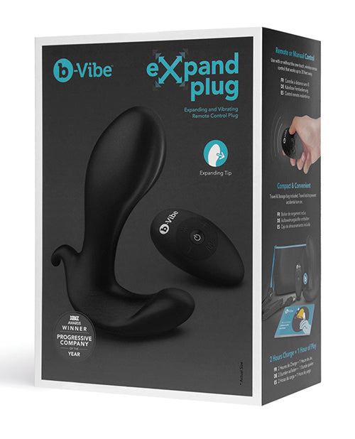 COTR Inc BV-048 BLK b-Vibe Expand Plug, Silicone Vibrating Remote Control