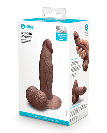 COTR Inc BV-055 BRN b-Vibe Slipskin Girthy, 6-inch, Brown