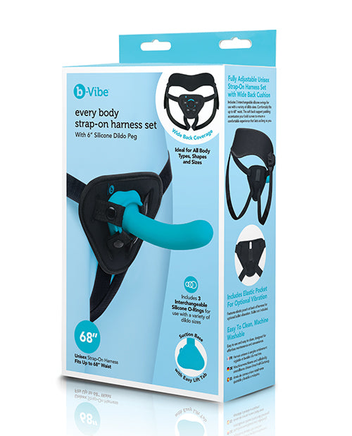 COTR Inc BV-100 b-Vibe Every Body Strap-On Harness Set, 6-Inch Silicone Dildo
