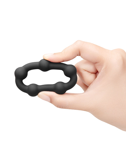b-Vibe Snug Ring Orbit Nubby Silicone Cock Ring, Model BV-129