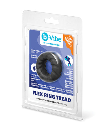b-Vibe Flex Ring Tread Silicone Enhancement Ring, Model BV-142