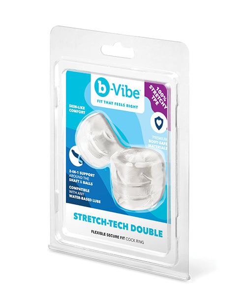 b-Vibe Stretch-Tech Double Barrel Flexible Ring, BV-151