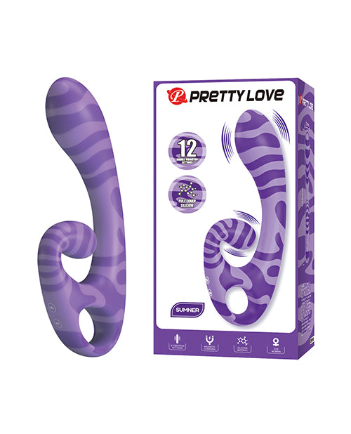 Pretty Love Sumner Rabbit Dual-Ended Vibrator, Purple