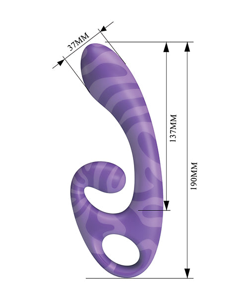 Pretty Love Sumner Rabbit Dual-Ended Vibrator, Purple