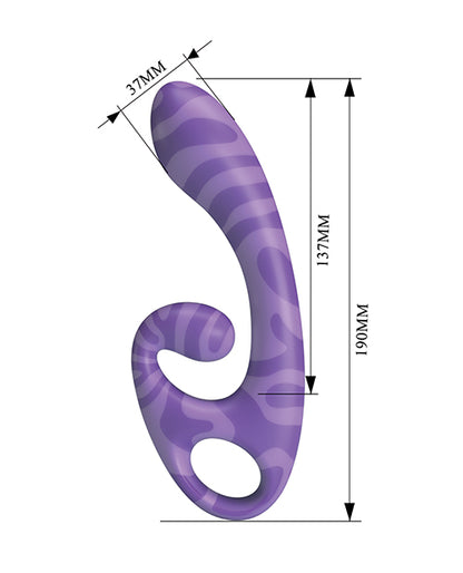 Pretty Love Sumner Rabbit Dual-Ended Vibrator, Purple