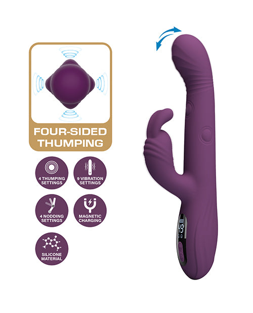 Pretty Love Dee Thumping Rabbit Vibrator - Purple