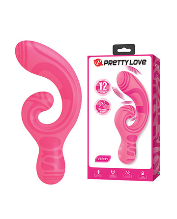 Pretty Love Verity Rabbit Dual-Ended Massager - Hot Pink