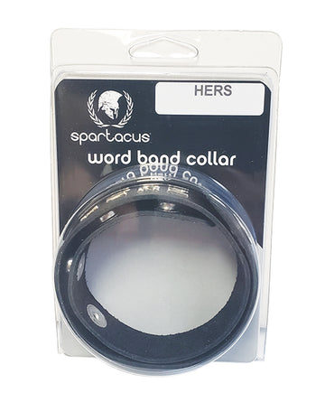 Spartacus BWB-B26 HERS Leather Collar, Adjustable, 3/4" Wide, Black