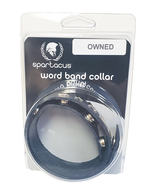 Spartacus BWB-B27 OWNED Leather Collar, Black, Adjustable, 3/4" Wide