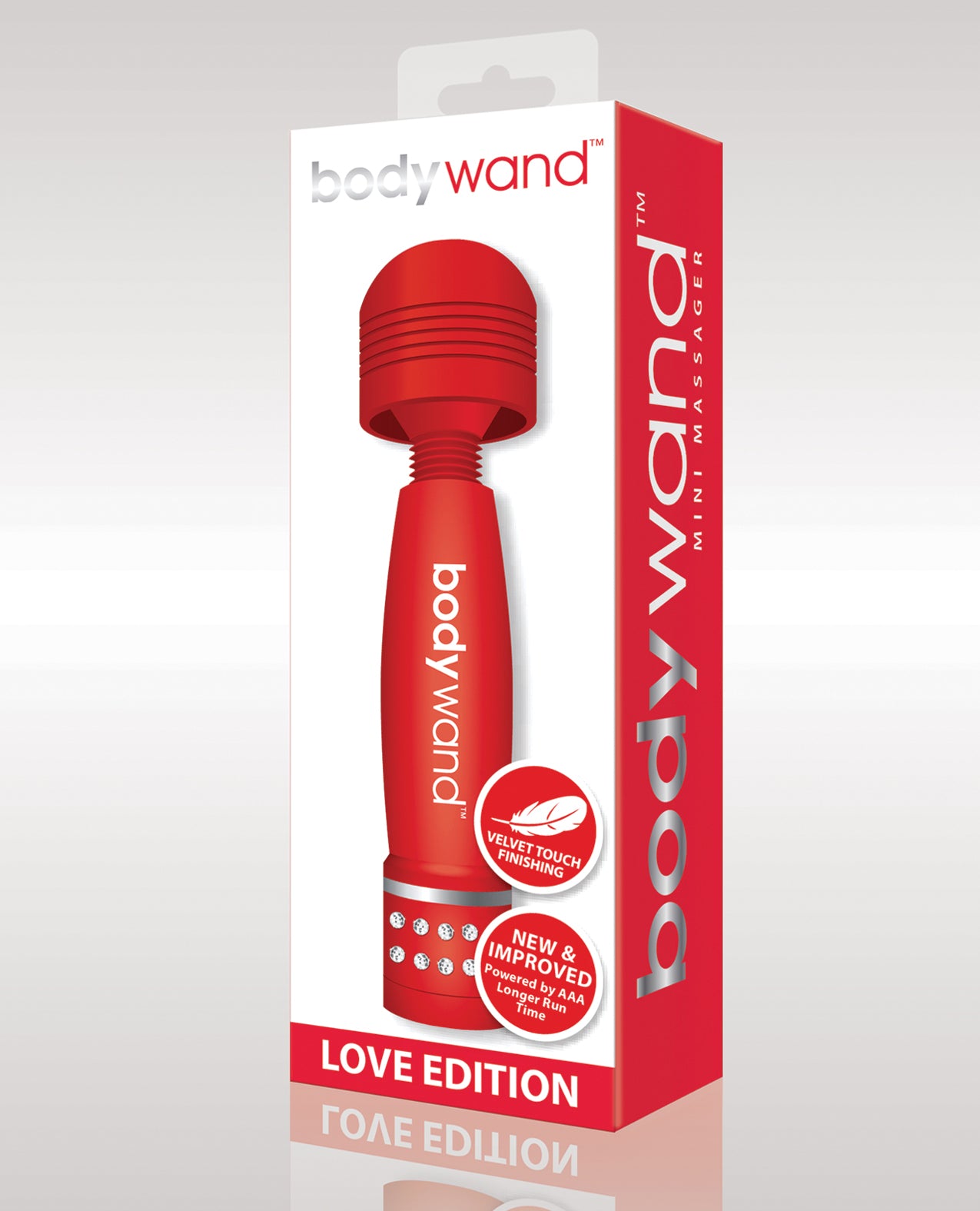 Xgen BW126 Bodywand Love Edition Mini, Red, Vibrating, 4 Inch