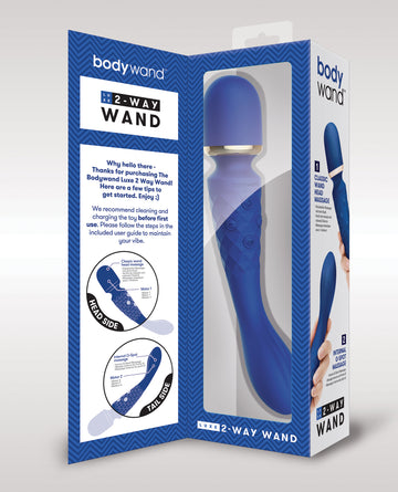 Xgen BW158 Bodywand Luxe 2 Way Massager, Blue Silicone