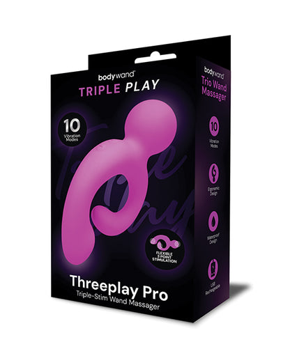 Xgen Bodywand Triple Play Threeplay Pro Vibrator, Silicone