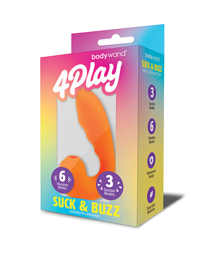Xgen Bodywand 4Play Suck and Buzz Dual-Action Stimulator, Orange