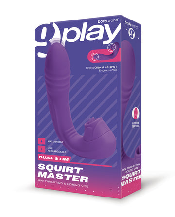 Xgen BW807 G-Play Dual Stim Thrusting & Licking Squirt Master, Purple