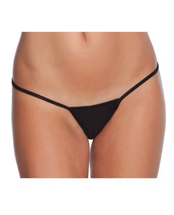 Coquette International 100 O/S Black Low Rise Lycra G-String, One Size