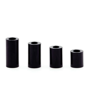 CB-X SPACERS-BLK Cock Cage Spacers, 4-Pack, Black, Assorted Sizes