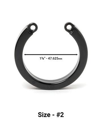 CB-X URING2BLK Cock Cage U-Ring #2, Black, 1 7/8 Inches