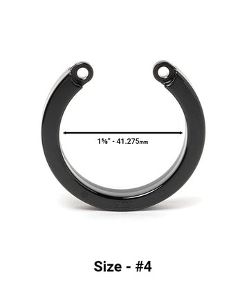 CB-X URING4BLK Cock Cage U-Ring #4, Black, 1 5/8 Inches