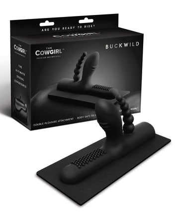 COTR Inc CG-004 Cowgirl Buckwild Silicone Attachment, Black, Anal Beads