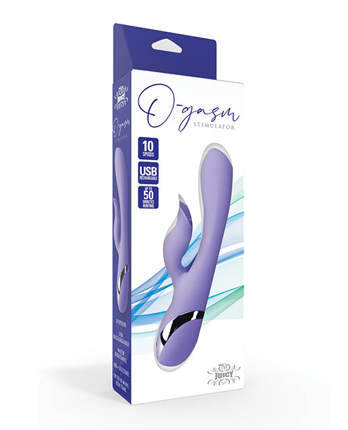 Cousins Group Juicy O-Gasm Dual Vibrator, Lavender – 10 Speeds, USB Rechargeable